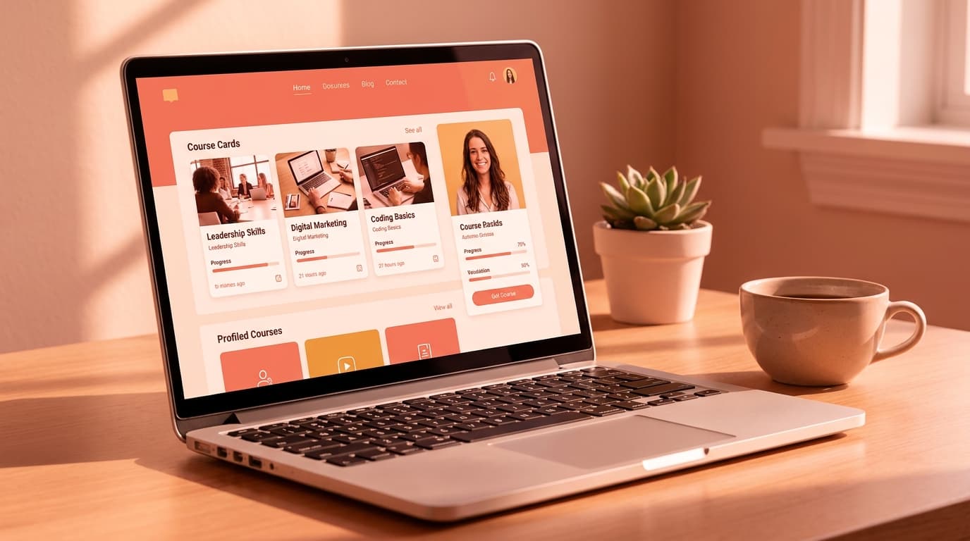 Her Power training platform on a laptop
